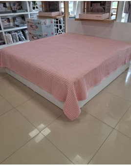 ETEHOMETEX HAVUZLU PİKE ÇİFT KİŞİLİK 220X240CM PEMBE 8696474231846